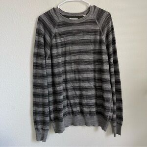 Billy Reid Italy Wool Striped Heather Pullover Sweater Sweatshirt